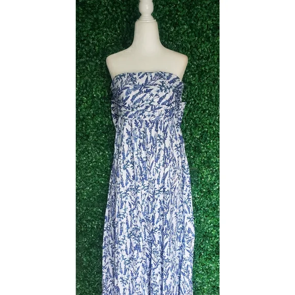 J.Crew Collection strapless bow-back maxi dress in meadow print - Picture 9 of 15
